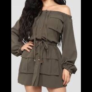 NWT Fashion Nova Dinner In Tahiti olive dress size 2X